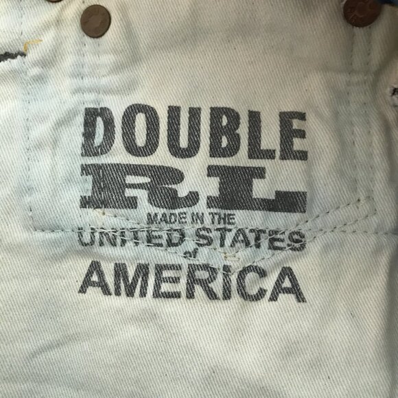 Ralph Lauren Double RL Jean Men 30x26 Blue Low Rise Button Fly Dark Wash Stretch - Picture 3 of 13